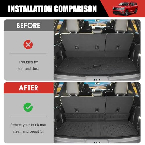 Utiiy Cargo Mat Fit for 20182024 Ford ExpeditionLincoln Navigator AccessoriesNot Max or L Models TPE Cargo Liners All Weather Trunk Mat for 2024 Ford ExpeditionLincoln Navigator - Image 3