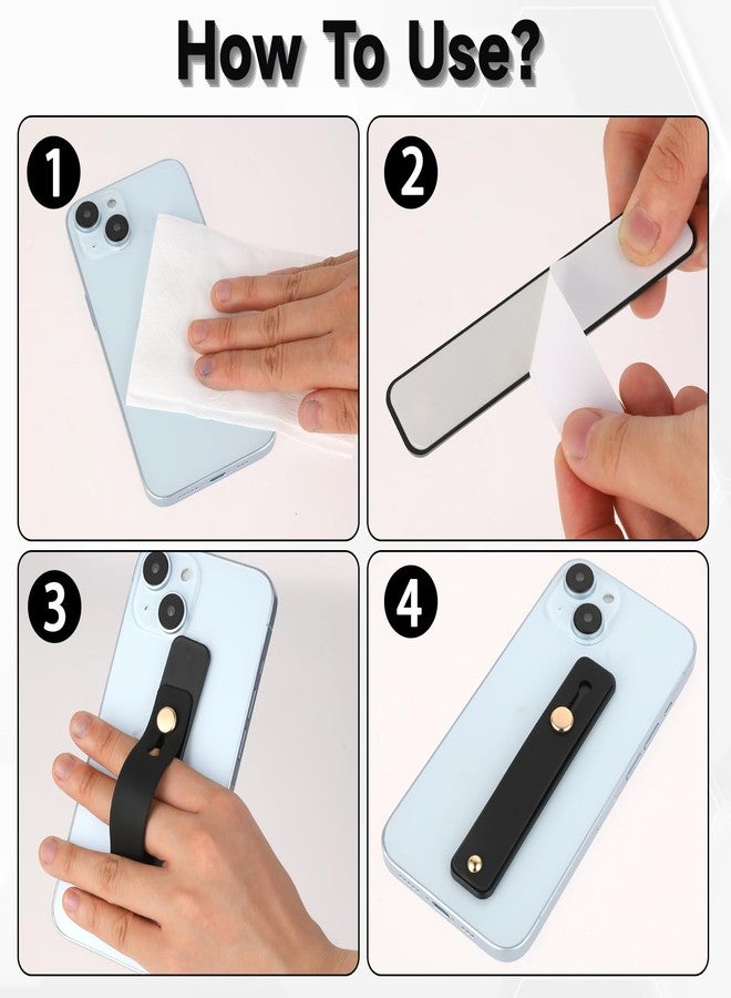 Styquenzer 2 Pcs Universal Phone Loop Finger Holder Strap Portable Grip for Case Hand Grips for Back of Phone Suitable for Most Mobile Phones - Image 3