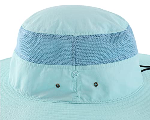 Connectyle UV Protection Bucket Hat for Men Adjustable Cowboy Sun Hat Wide Brim Fishing Hunting Hiking Outdoor Hats Light Blue - Image 4