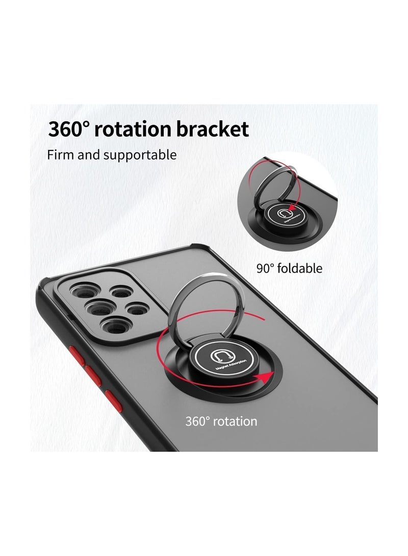 general Hybrid Case with Ring For OPPO Reno7 Pro 5G Black - Image 2