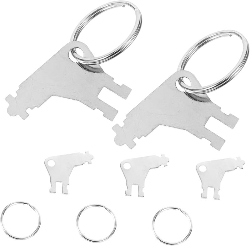 5Pcs Commercial Paper Towel Dispenser Key Replacement Metal Ring Included - Image 2