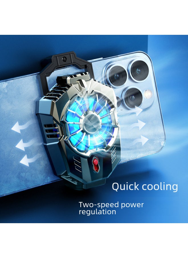 Generic - 2025 Icing Semiconductor Mobile Phone Radiator SL39 Two-speed Adjustment Rapid Cooling Portable Peripheral Refrigeration-Product Color:Sl39 Black Digital Display Ice Style - Image 1