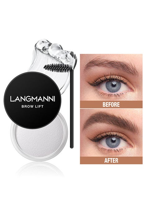Eyebrow Wax, Brows Soap Eyebrow Styling Wax for Lamination Effect, Clear Eye Brow Gel Waterproof & Long Lasting, Brow Soap for Eyebrows Freeze Without Residue (Transparent)
