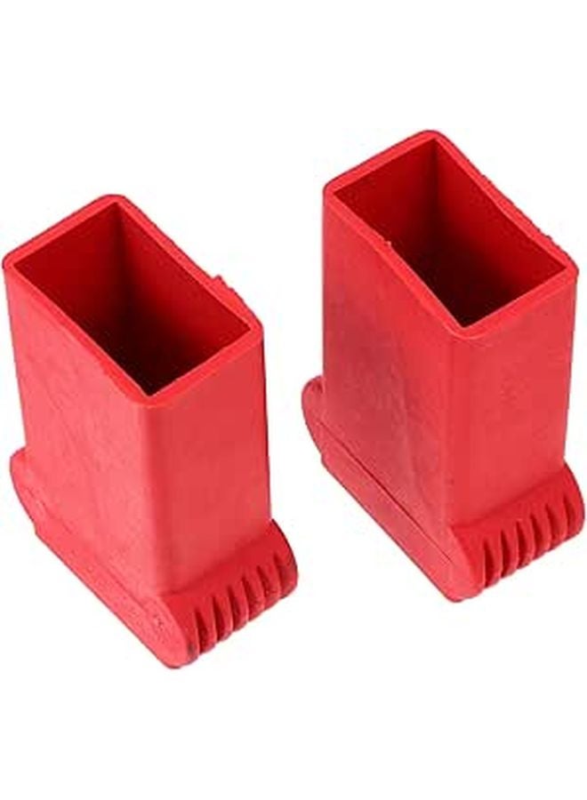 2Pcs Black Rubber Ladder Covers For Enhanced Stability Safety Skid Accessories Easy Install - Image 1