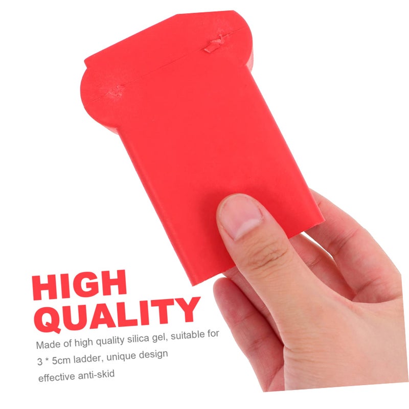 2Pcs Black Rubber Ladder Covers For Enhanced Stability Safety Skid Accessories Easy Install - Image 4