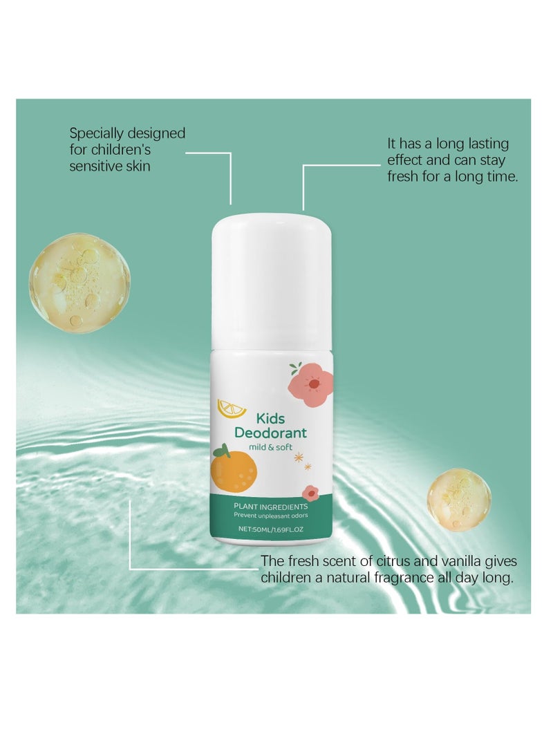 Natural Deodorant for Kids  Teens, Aluminum Free,  Alcohol-Free, Paraben Free, 24 Hr Odor Protection, Clean Fresh Scent, Kids  Tweens, Hypoallergenic Deodorant 50ml (white) - Image 3