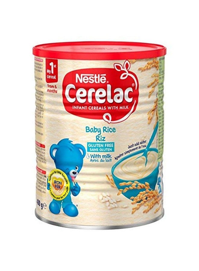 Nestle Cerelac, Rice with Milk, 14.11-Ounce Can (400 Grams), (Pack of 4)