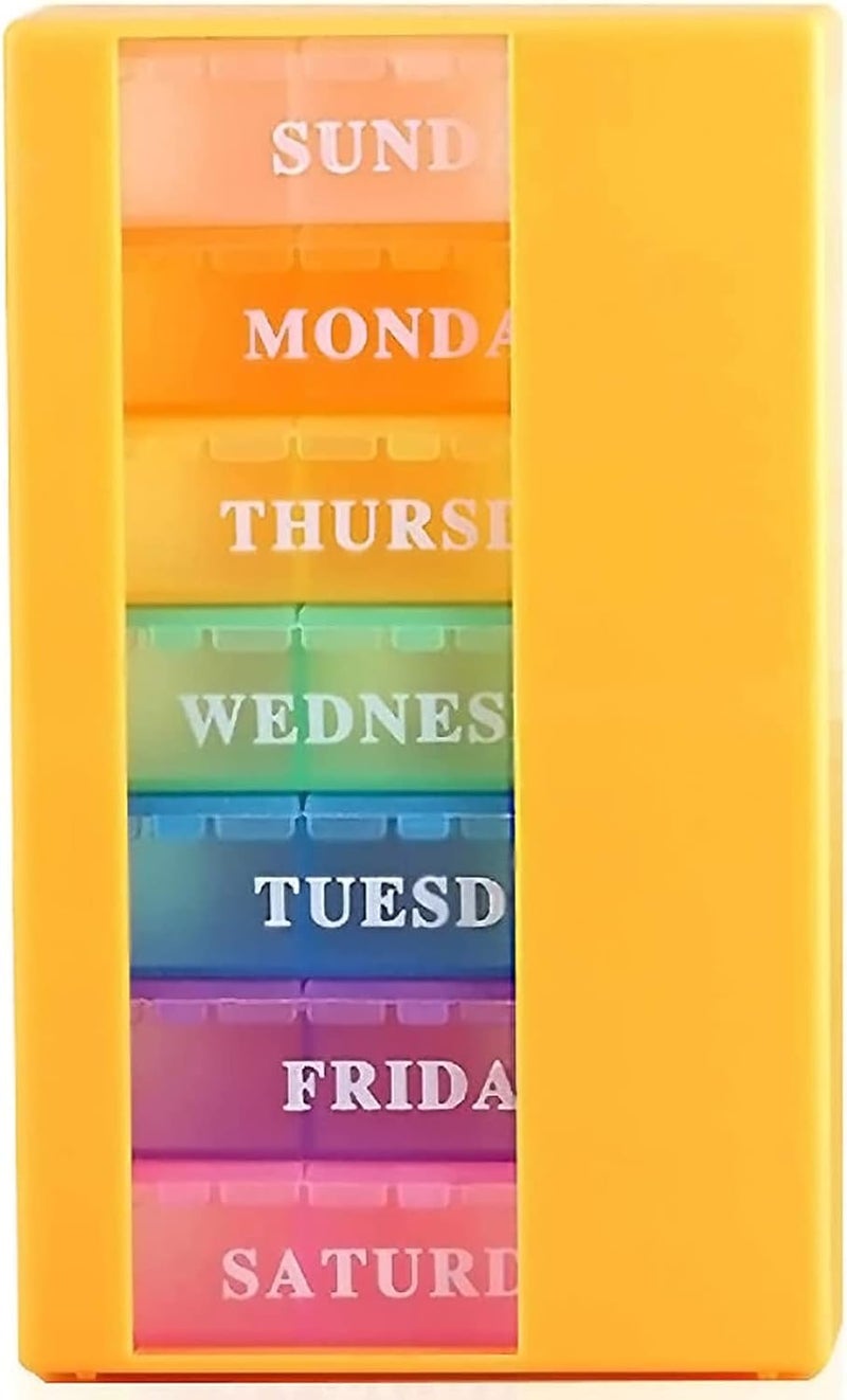 VINI Orange Pill Organizer for Adults
