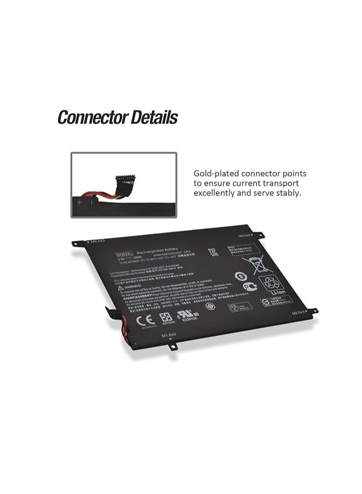 Terabyte 3.8V 33Wh/2-Cell DO02XL Battery Compatible for HP Pavilion X2 10 DETACH 10-N100 10T-N100 10-N200 10-J024TU 10-J025TU 10-J013TU HSTNN-LB6Y HSTNN-DB7E 810749-2C1 810985-005 810749-421 - Image 5