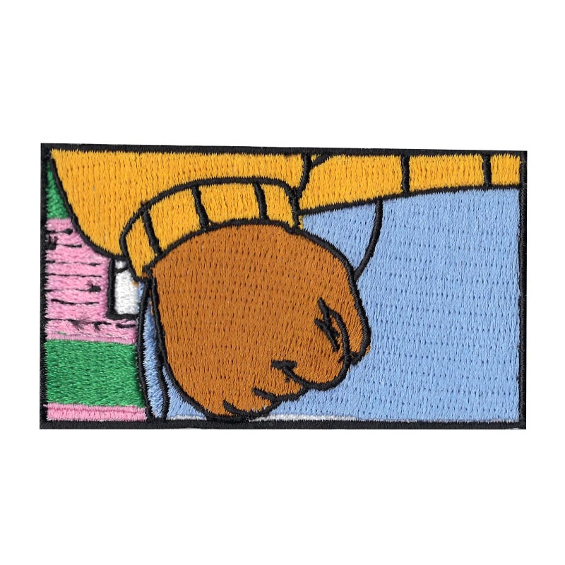 Angry Fist Meme Patch Fight Clenched Iron On Embroidered Applique