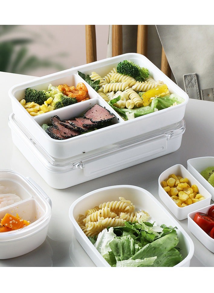 Portable Divided Lunch Box for Adults and Children-Microwave-Reusable-Durable Perfect Size (3 Pieces -350Ml, 490ML, 950ML)  - Image 5