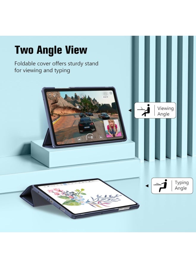 YoYoTech Samsung Galaxy Tab A11+/A11 Plus 2025 Model 11 Inch Case Model with Pencil Holder Slim Tablet Cover with Soft Back Auto Wake Sleep Function - Blue - Image 3