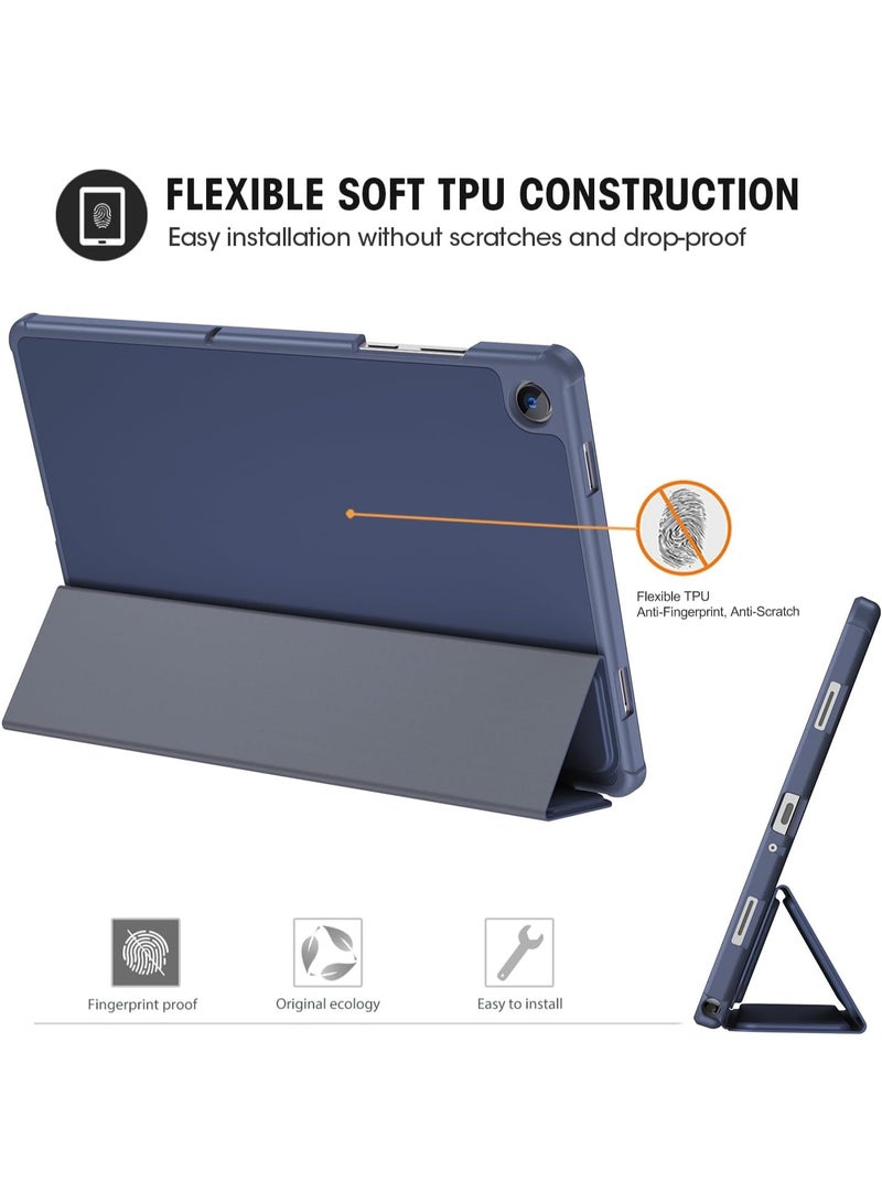 YoYoTech Samsung Galaxy Tab A11+/A11 Plus 2025 Model 11 Inch Case Model with Pencil Holder Slim Tablet Cover with Soft Back Auto Wake Sleep Function - Blue - Image 5
