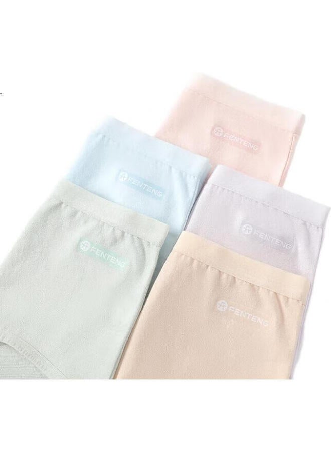 Fenton Women'S Underwear, Pure Cotton, 7A Antibacterial, 4-Pack, Spring New Style, Light Tummy Control, Mid-High Waist, Triangle Panties, 0431 - Image 1