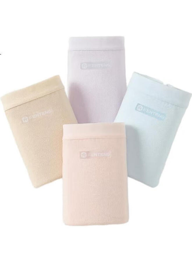 Fenton Women'S Underwear, Pure Cotton, 7A Antibacterial, 4-Pack, Spring New Style, Light Tummy Control, Mid-High Waist, Triangle Panties, 0431 - Image 2