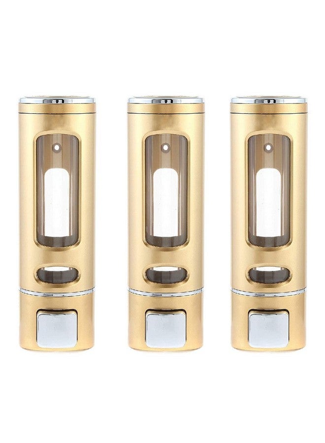 Bath Guru 400Ml Capsule Gold Soap Dispenser Sanitizer Gel Shampoo Dispenser Pack of 3 - Plastic, 400 Ml - Image 1