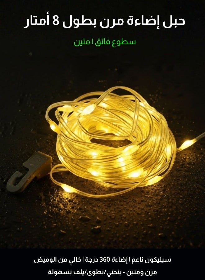 8-meter outdoor camping light string, waterproof for storage - Image 2