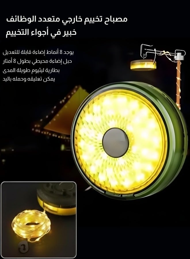 8-meter outdoor camping light string, waterproof for storage - Image 3