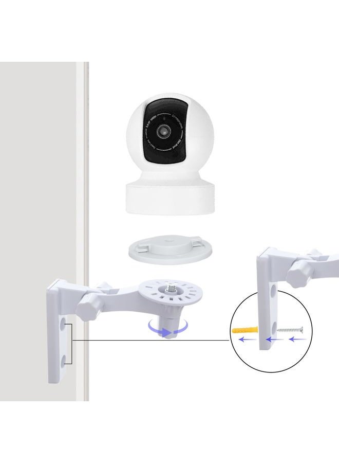 OYOCAM حامل جداري متوافق مع TP-Link Tapo C210/ C200 و Kasa Indoor Pan EC70/ EC71/ KC410S، حامل بزاوية قابلة للتعديل مع دوران 180 درجة، سهل التركيب لكاميرات الأمان، عبوتان - Image 5