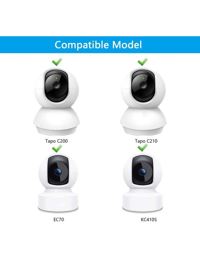 OYOCAM حامل جداري متوافق مع TP-Link Tapo C210/ C200 و Kasa Indoor Pan EC70/ EC71/ KC410S، حامل بزاوية قابلة للتعديل مع دوران 180 درجة، سهل التركيب لكاميرات الأمان، عبوتان - Image 2