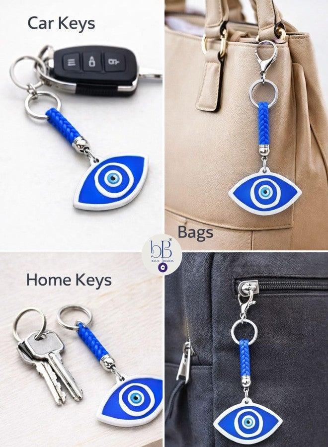 BLUE BEADS تعليقة عين الحسد لباب مدخل المنزل | ديكور حائط نزار سوركشا | تميمة زرقاء للحماية من عين الحسد | تعليقة فاستو للمنزل والمكتب والسيارة | ديكور لجلب الحظ السعيد والطاقة الإيجابية (مجموعة) - Image 4