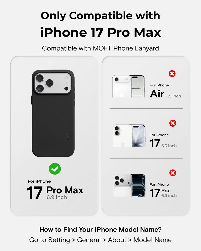 MOFT for iPhone 17 Pro Max Case- MOVAS Snap Case, MagSafe Compatible, Soft-Touch Vegan Leather, Classic Minimalist Design, Lightweight, Stain-Resistant & Camera Protection, Jet Black - Image 2