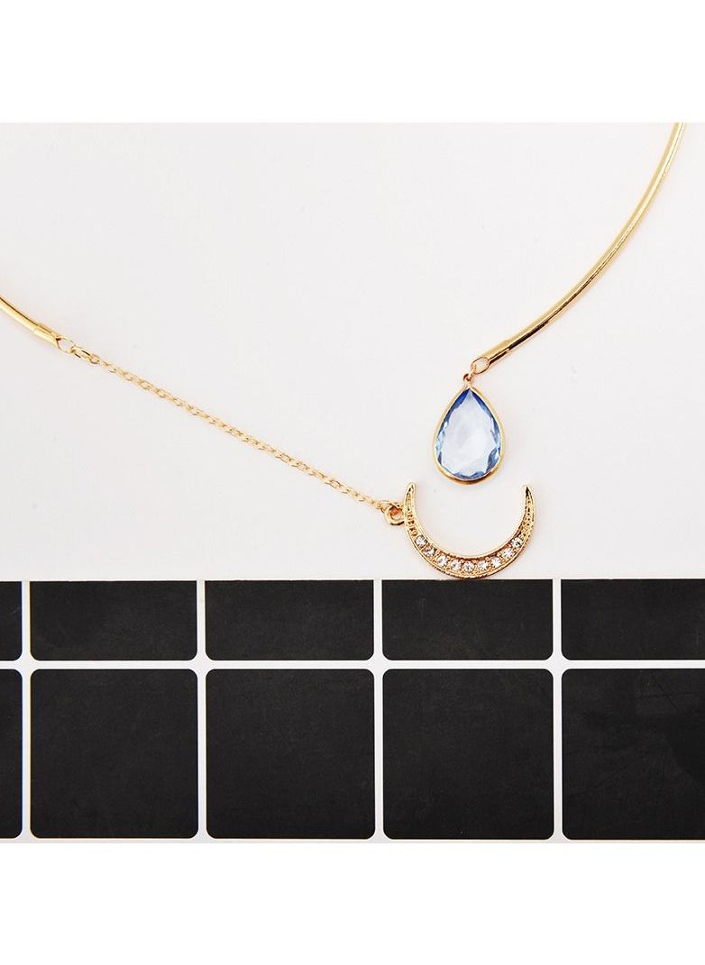 Satinior - Simple Moon Drop Short Necklace - Image 1
