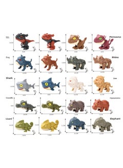 Tiktok Net Red Finger-biting Dinosaur Joint Movable Tyrannosaurus Doll Hand-biting Animal Simulation Model Children's Toy-Color:Finger Biting Animal (OPP Bag Style Is Random And Does Not Repeat)