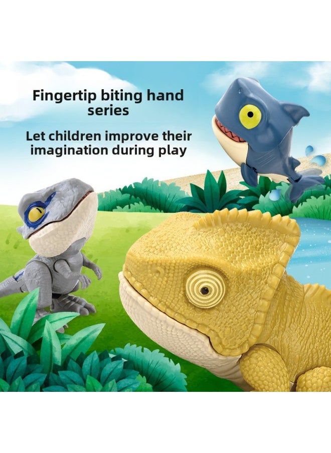 Generic - Tiktok Net Red Finger-biting Dinosaur Joint Movable Tyrannosaurus Doll Hand-biting Animal Simulation Model Children's Toy-Color:Finger Biting Animal (OPP Bag Style Is Random And Does Not Repeat) - Image 1