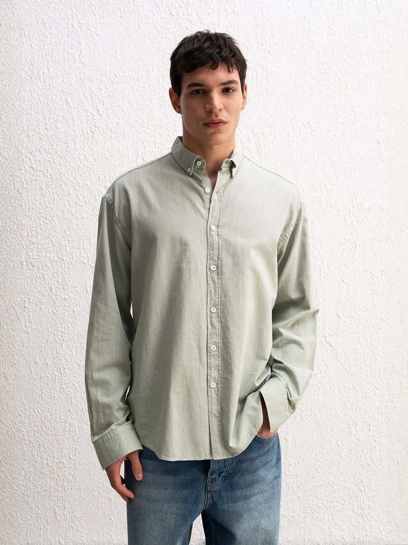 GIESTO Cotton Oversized Button-Up Shirt - Image 1