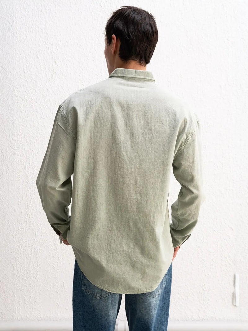 GIESTO Cotton Oversized Button-Up Shirt - Image 3