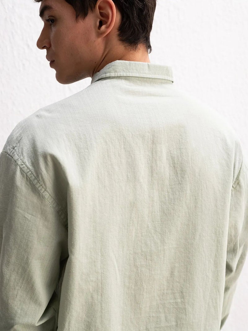 GIESTO Cotton Oversized Button-Up Shirt - Image 4