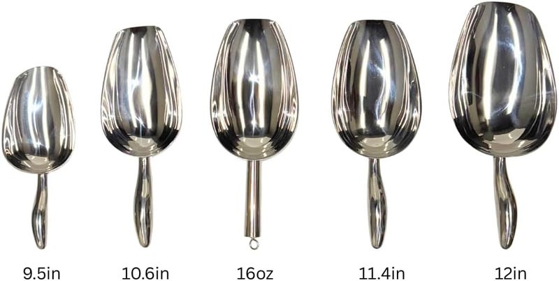 LEMONSODA Stainless Steel Utility Ice Scoop - 24 Ounces - Rustproof Metal - Great for Bar, Ice, Flour, Coffee, Containers - Bar Ice Scoop, Dry Bin, Dry Goods, Candy (12 Inches) - Image 5