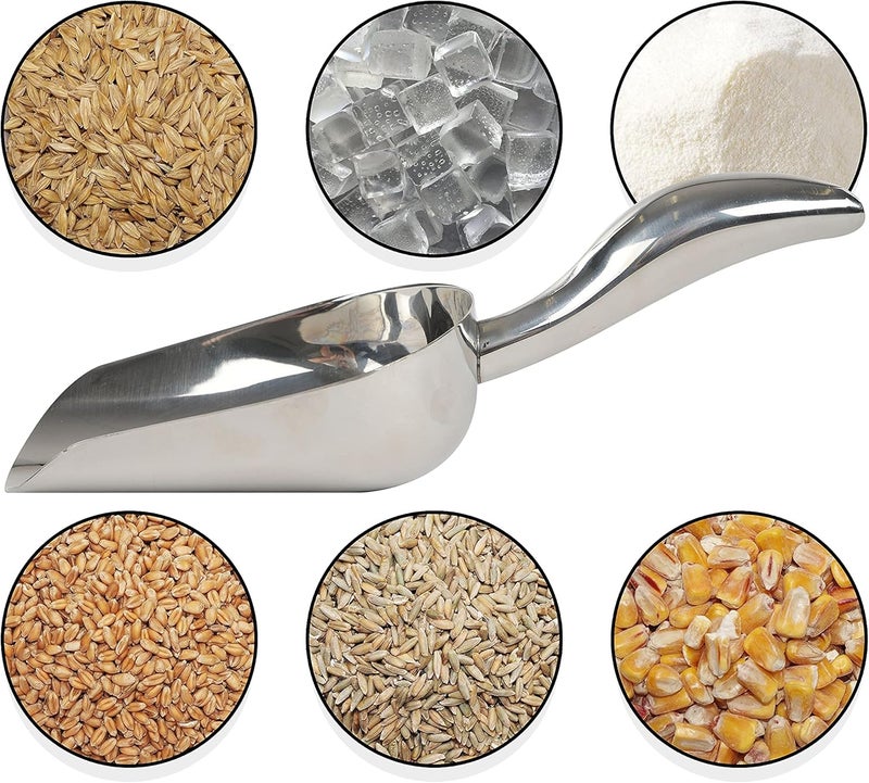 LEMONSODA Stainless Steel Utility Ice Scoop - 24 Ounces - Rustproof Metal - Great for Bar, Ice, Flour, Coffee, Containers - Bar Ice Scoop, Dry Bin, Dry Goods, Candy (12 Inches) - Image 3