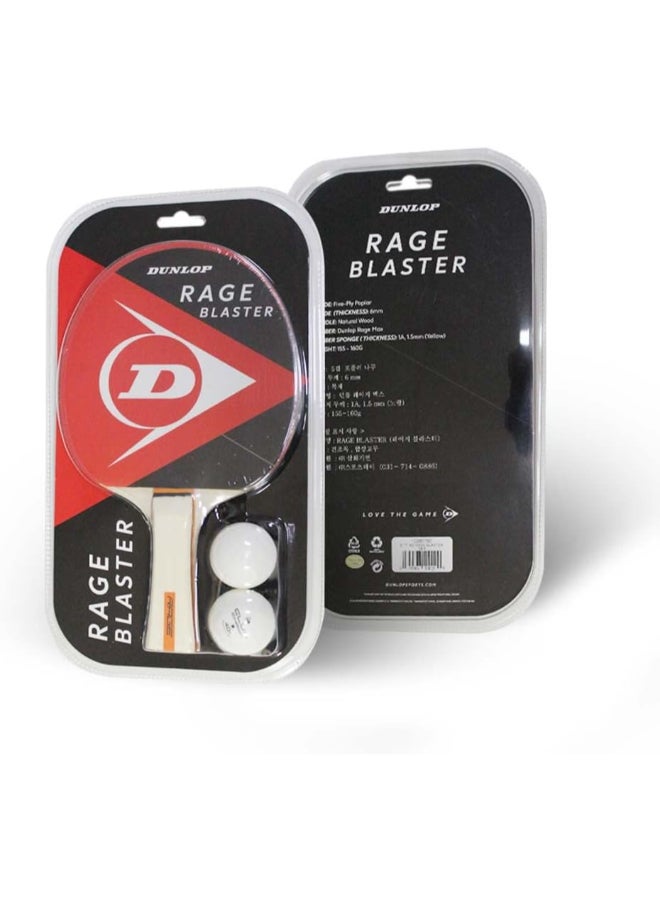 Dunlop Rage Pulsar Table Tennis Racket Set with Racket, 2 Professional Table Tennis Balls for Club - Image 2