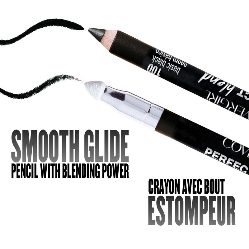 COVERGIRL Perfect Blend Eyeliner Pencil, Basic Black, 1 Count (.03 oz), Eyeliner Pencil with Blending Tip For Precise or Smudged Look (packaging may vary) - Image 5