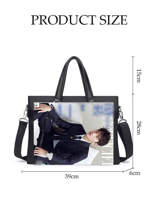 DUNISO Men's Large-Capacity Business Briefcase, Computer Office Crossbody Bag, Business Shoulder Bag, Handbag, With Detachable Shoulder Strap, Can Accommodate 15-Inch Laptop, Laptop Sleeve Bag, Suitable For Business Travel And Work Activities - Image 2