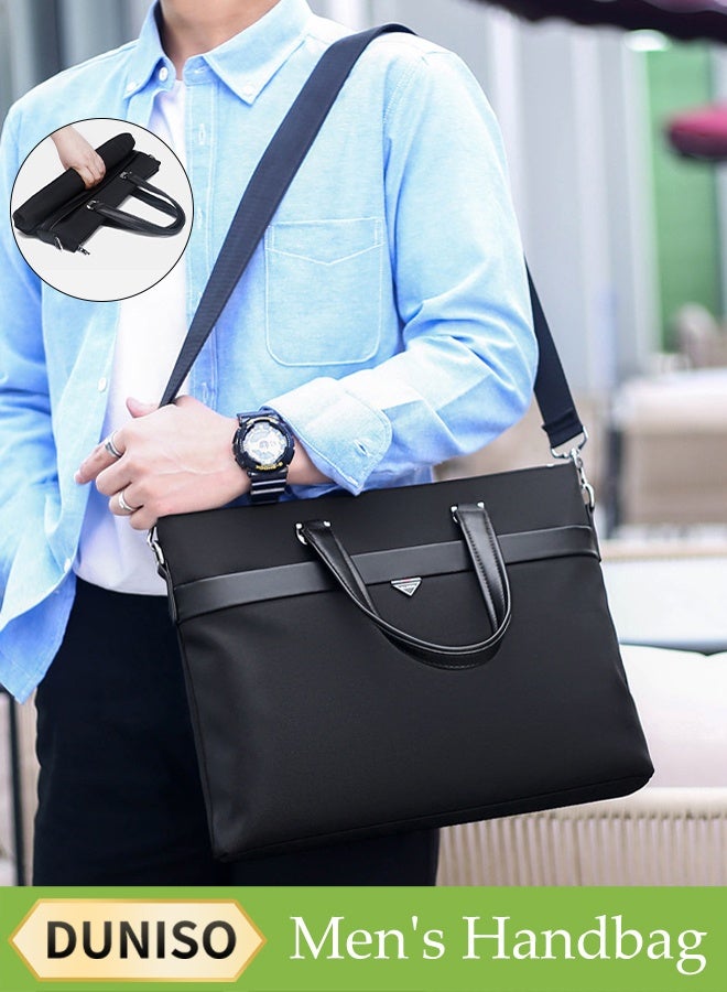 DUNISO Men's Large-Capacity Business Briefcase, Computer Office Crossbody Bag, Business Shoulder Bag, Handbag, With Detachable Shoulder Strap, Can Accommodate 15-Inch Laptop, Laptop Sleeve Bag, Suitable For Business Travel And Work Activities - Image 1