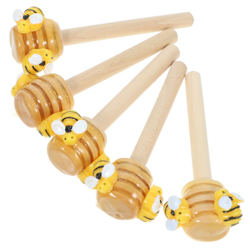 5pcs Yellow Honey Bee Cake Decorations Kitchen Table Tiered Tray Ornament Props - Image 2