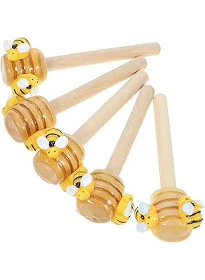 5pcs Yellow Honey Bee Cake Decorations Kitchen Table Tiered Tray Ornament Props - Image 1