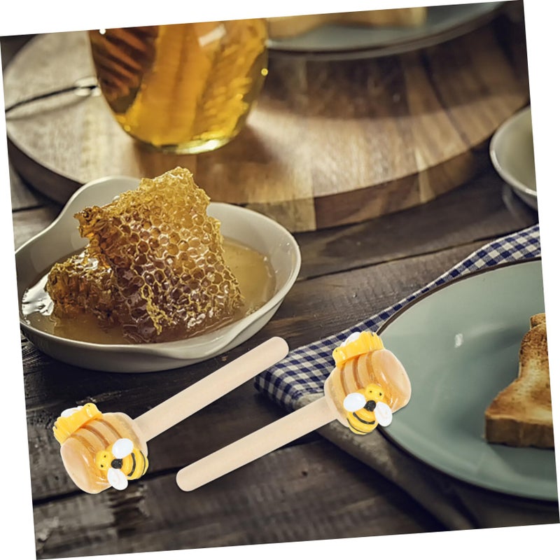 5pcs Yellow Honey Bee Cake Decorations Kitchen Table Tiered Tray Ornament Props - Image 4