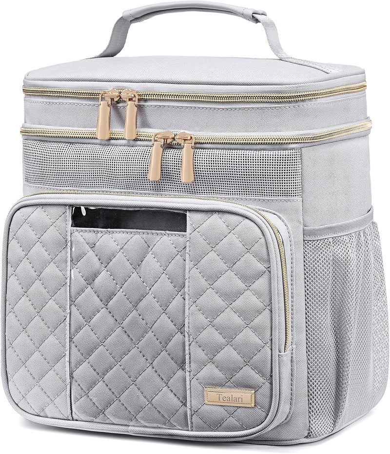 Tealari Large Toiletry Bag for Women Men,Bathroom Bag,Water Resistant Shower Bag,Makeup Bag,Portable Shower Caddy for College Dorm,Hanging Travel Toiletry Bag with Transparent Waterproof Phone Pocket - Image 1