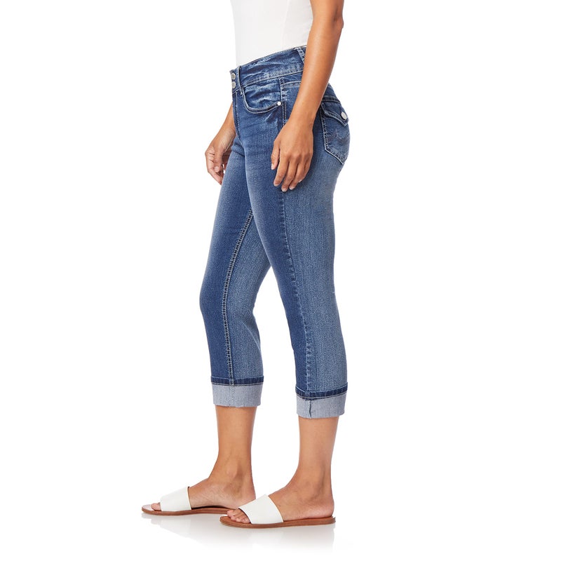 Angels Forever Young Curvy Cropped Jeans for Women, Denim with Contour Waistband - Standard and Plus Size - Canyon, 20 Plus - Image 3