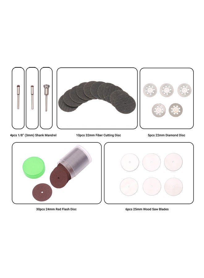 NIBEMINENT 67-Piece Diamond Sand Paper Set Silver/Black - Image 5