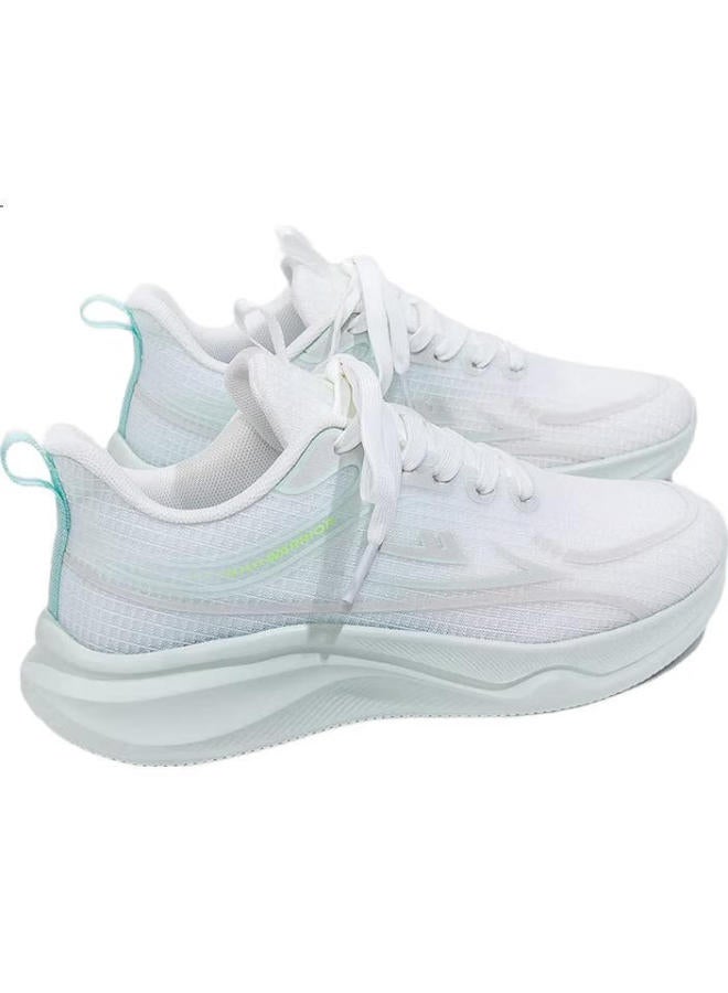 Pull Back Warrior Official Women'S Flyknit Sports Shoes Summer New Women'S Shoes White Light Green 36 (230Mm) - Image 2