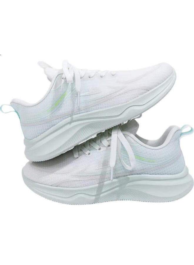 Pull Back Warrior Official Women'S Flyknit Sports Shoes Summer New Women'S Shoes White Light Green 36 (230Mm) - Image 1