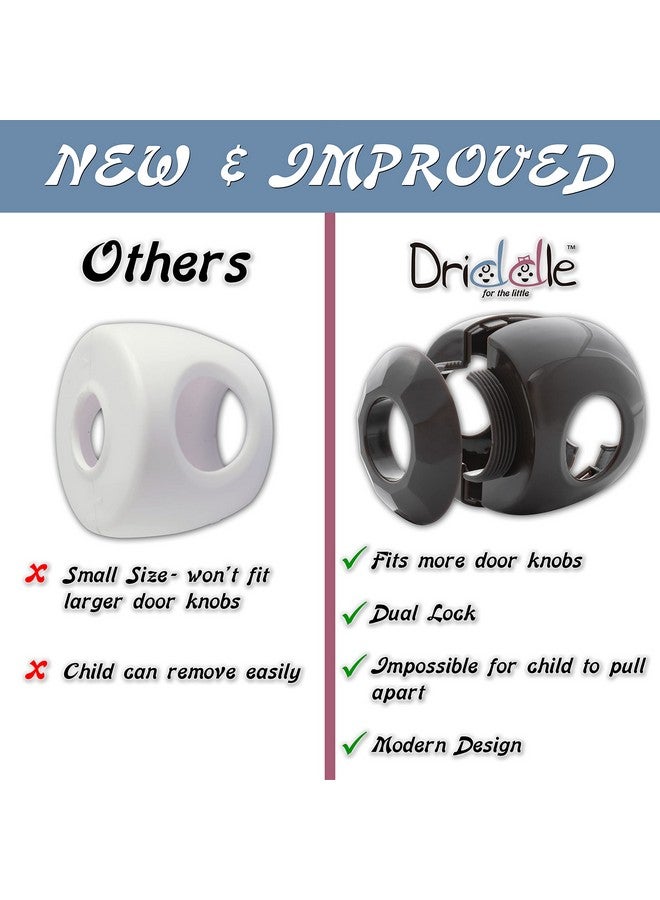 Driddle New & Improved - Door knob Baby Safety Cover - 5 Pack - Deter Little Kids from Opening Doors with A Child Proof Door Handle Lock - Driddle - Image 2