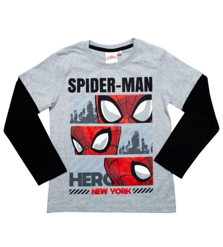 SPIDERMAN Spider-Man world boys long sleeve T-shirt  by Kids TV - Image 1