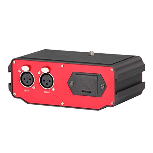 Saramonic SR-AX107 2 Channel Transformer XLR Audio Adapter with Phantom Power & Monitor (Red/Black), AX-107 - Image 2