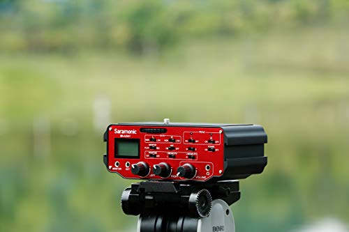 Saramonic SR-AX107 2 Channel Transformer XLR Audio Adapter with Phantom Power & Monitor (Red/Black), AX-107 - Image 4